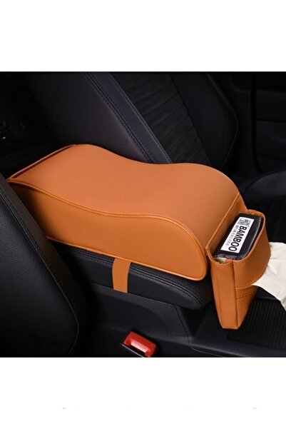 HALAMODO وسادة مسند ذراع السيارة، وسادة صندوق درابزين السيارة من الجلد الصناع...