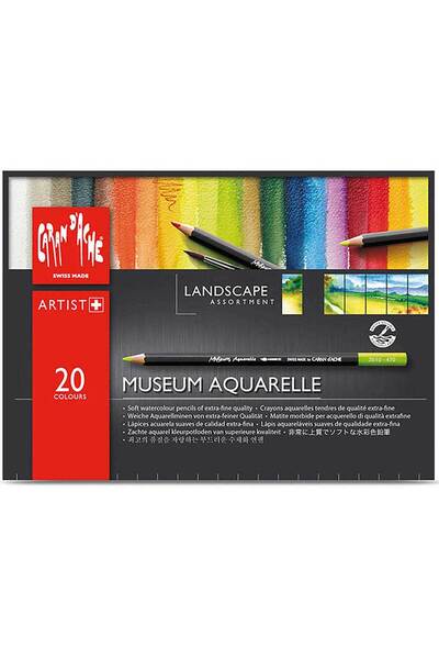 Caran d'Ache Museum Aquarelle 20'li Set (Peyzaj) (Sulu Boya Kalemi)
