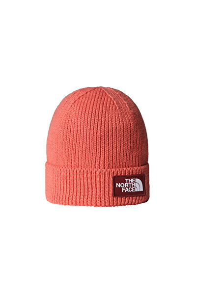 THE NORTH FACE Tnf Logo Box Cuffed Beanie Hat Nf0A8Cheeed1 Red