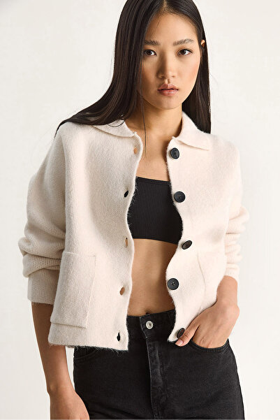 Bianco Lucci Women's Cardigan with Pockets 20251054