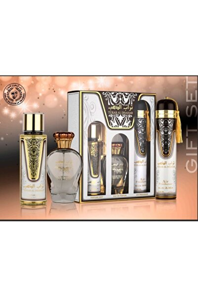 ARD AL ZAAFARAN TURAB AL DHAHAB(GIFT SET)EDP 100ML+250ML BODY MIST+300ML AIR FRESHNER
