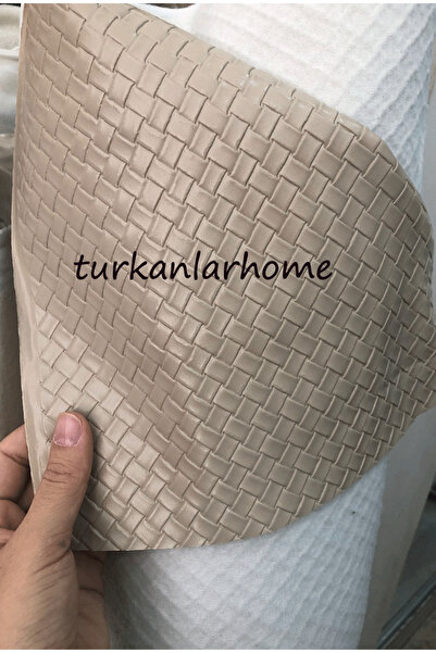 turkanlarhome Έπιπλα από υφασμάτινη επένδυση από συνθετικό δέρμα με τετράγωνο σχέδιο, ιδανικά για έπιπλα, καρέκλες, καναπέδες και ταπετσαρίες αυτοκινήτων (μπεζ)