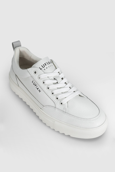 Lufian Philip Men's Leather Sneaker Shoes White