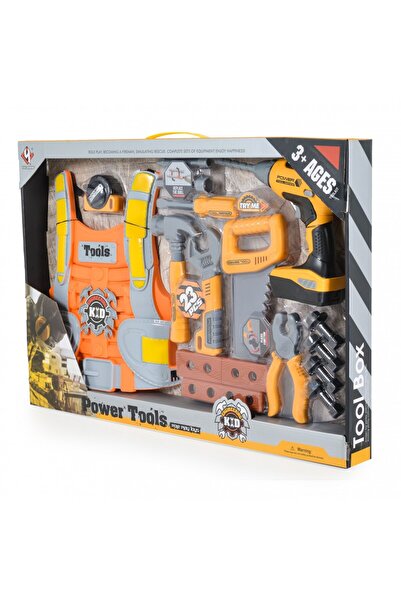 Moni Tool set with 23 DIY accessories Power Tools with drill, vest, hammer, pliers, tape measure