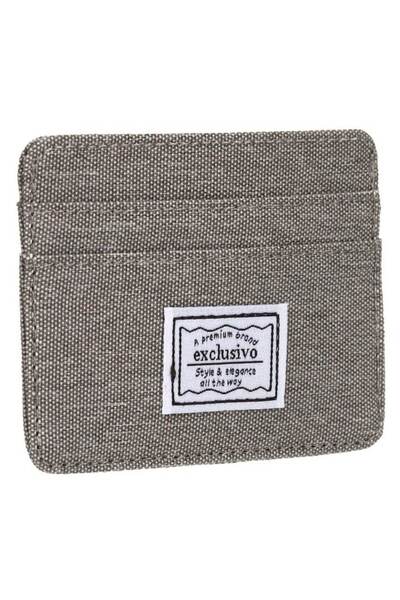 SHOPIENS Card Holder for Banking Cards and License, 5 Compartments, Gray, Synthetic Fabric, RFID Blocking, 10