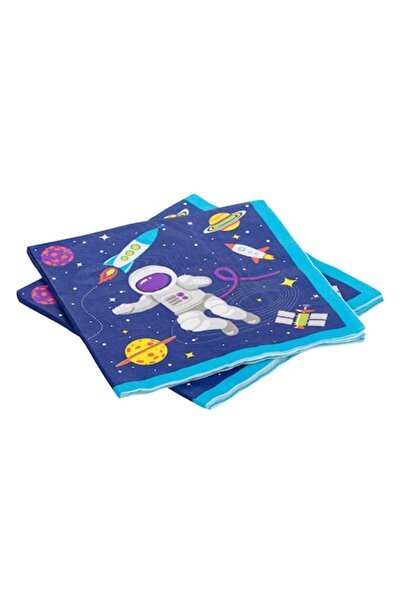 SHOPIENS Set 12 șervețele pentru petrecere copii Micul Astronaut Shopiens®, 2...