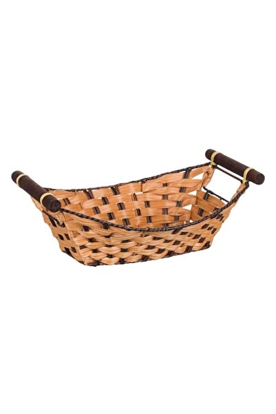 SHOPIENS Decorative Kitchen Basket Shopiens® Plastic with Brown Wooden Handles