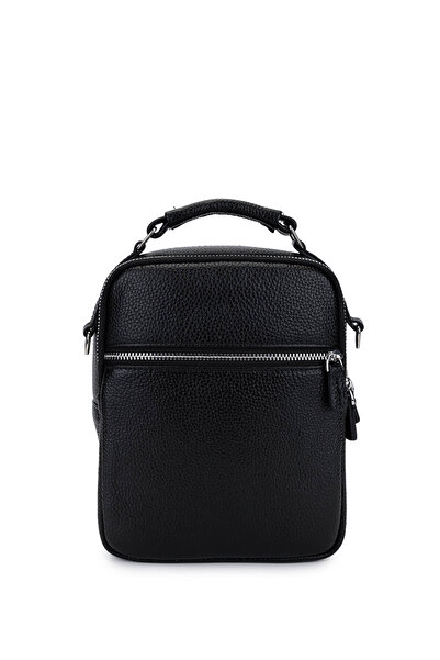 Tamer Tanca Men's Genuine Leather Black Float Handbag