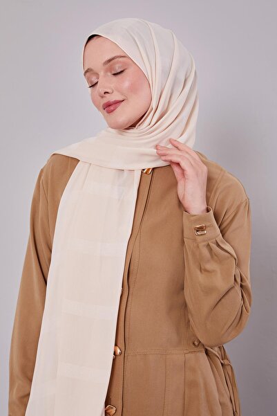 Levidor Cream Self-Striped Dream Shawl