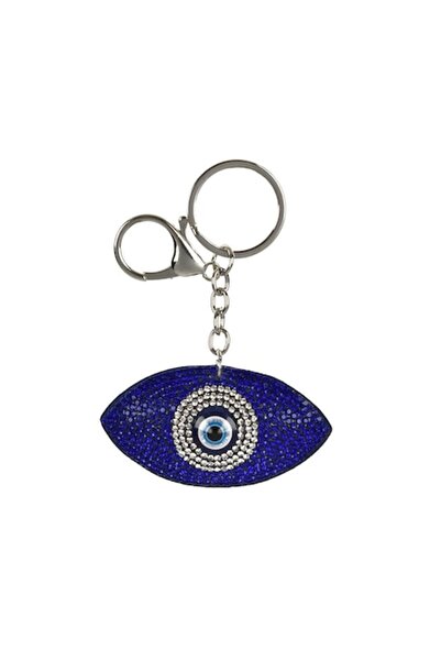 SHOPIENS Breloc Ochi Albastru cu Stras Shopiens®, 7.5 cm