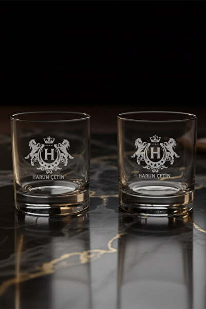 hediyemen Babaya Hediye Özel Kutulu 2’li Scottish Whiskey Glass İsim Yazılı B...