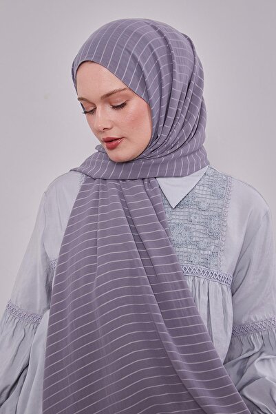 Levidor Gray Striped Cazz Shawl