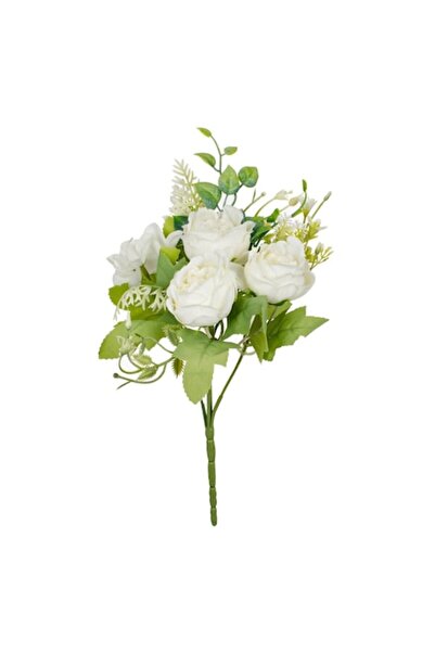 SHOPIENS Buchet de flori albe artificiale decorative Shopiens®, 30 cm