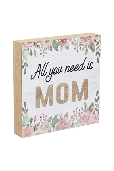 SHOPIENS Decoratiune din lemn cu mesaj 'All You Need is Mom' Shopiens®, 12 x ...