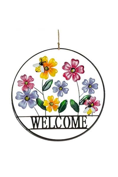 SHOPIENS Decorațiune suspendată de grădină Shopiens®, ramă metalică neagră „W...