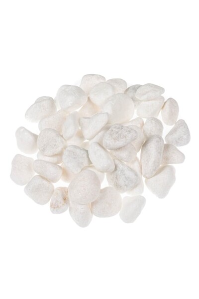 SHOPIENS Saculet Shopiens® 1 kg pietre decorative albe 2-4 cm