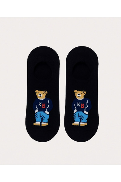 Katia&Bony Unisex Teddy Patterned 5-Piece Invisible Ballerina Socks