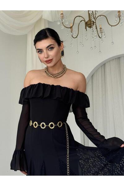 conconmoda Ester Dantel Detaylı Straplez Elbise