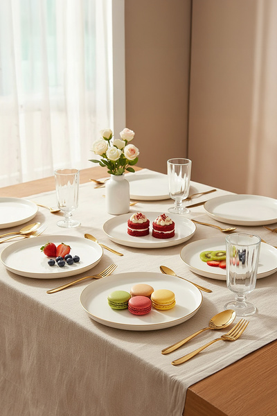 Güral Porselen Gold File 6 Piece Cake Set