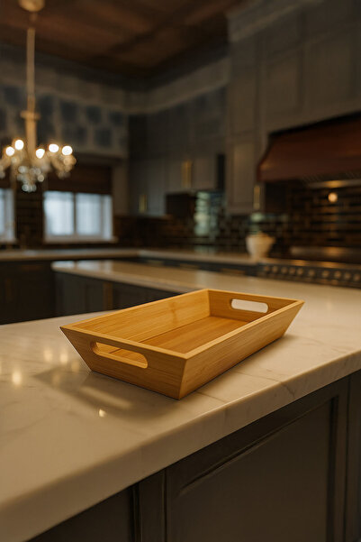 Bambuland Bamboo Rectangular Bread Basket - Small Serving Tray