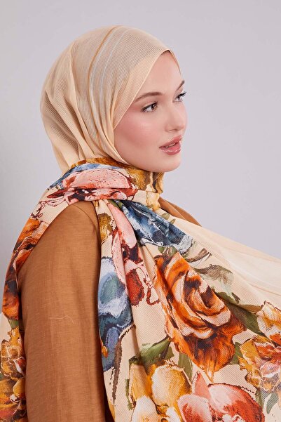 Levidor A.Somon Rose Pattern Cotton Shawl