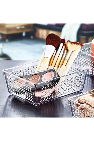 SHOPIENS Storage Basket Shopiens® from Transparent Plastic with Perforated Sides, 23.3x15.7x6.2cm/2.3L