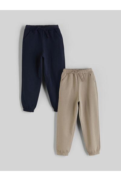LC Waikiki Elastic Waistband Boys' Jogger Sweatpants 2-Piece Set (W5)