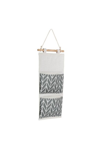 SHOPIENS Wall-mounted hanging support Shopiens® with 2 compartments, gray, 20.5x44.5 cm
