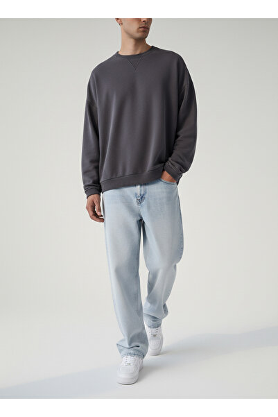 NO1 KONSEPT Ice Blue Washed Baggy Jeans