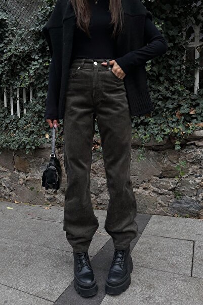 mylove Kadife Pantolon Haki