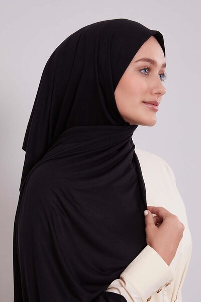 Levidor Black Modal Combed Cotton Shawl