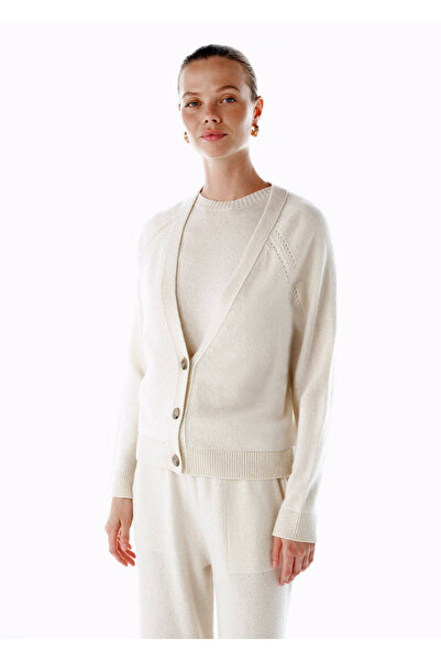 Knitss Cashmere Knitwear Cardigan Ecru