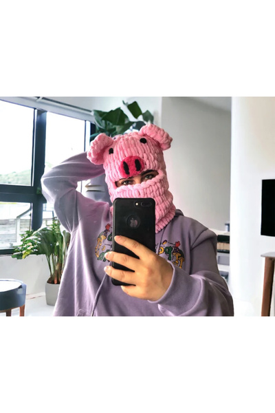 AidaAstrid Snow Mask Hat Puffy Beanie Ski&Snowboard Balaclava