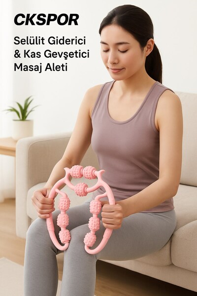CKSpor 9 Tekerlekli Masaj Aleti , Kas Rahatlatıcı ve Kan Dolaşımı Destekleyici Roller