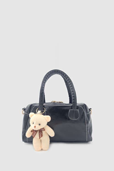 Wuclo Suera Ayıcık Charmlı Günlük Mini Tote Çapraz Askılı El ve Kol Çantası S...