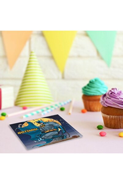 SHOPIENS Set 12 servetele de masa pentru petrecerea copiilor Batman Shopiens®, cu 2 straturi, 33 x 33 cm