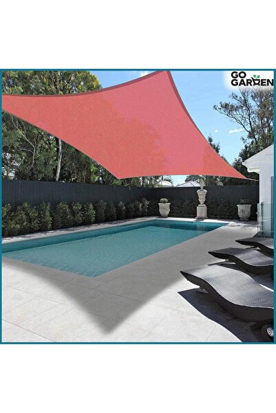 Other Garden Patio Shade Sail UV Sun Protection Red 4x3m