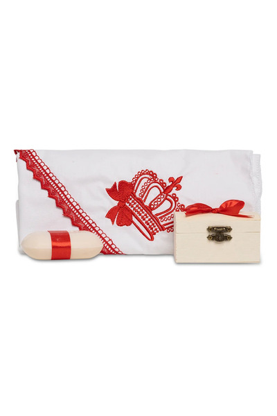 Mamboo Baptism Set for Baby Girl from Godparents with Red Ribbon