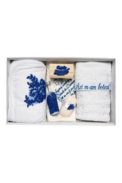 Mamboo Complete Baptism Set with Embroidery, 7 Pieces
