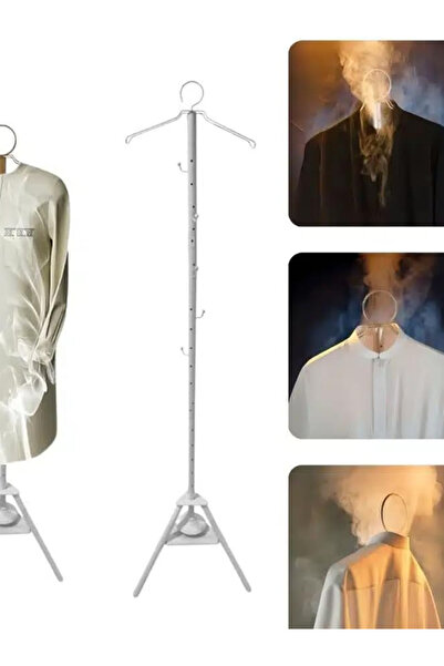 Generic Bakhoor Clothes Steaming Stand – 175cm Hanger with Burner Base and Fabric Holders