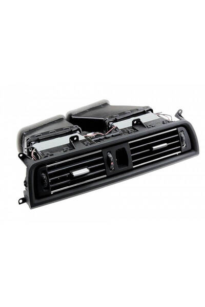 MOTOR10 Grilă centrală ventilație interioară completă BMW Seria 5 F10/F11, cromată, 64229209136, Neagră