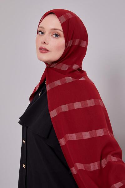 Levidor Cherry Self-Striped Dream Shawl