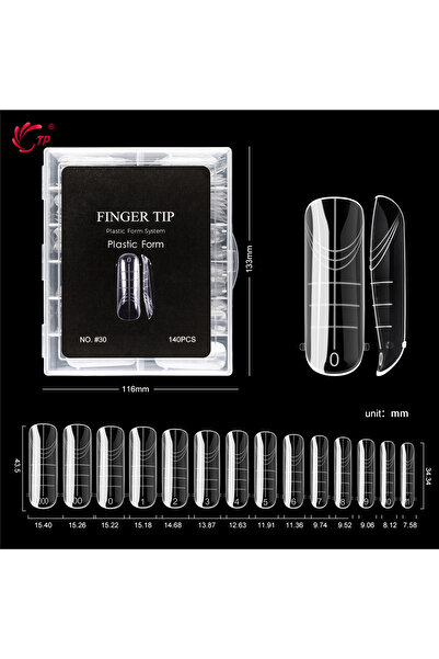 Choice B-140 قطعة TP جديد 120 قطعة قوالب أظافر مربعة الشكل مزدوجة الشكل بغطاء...
