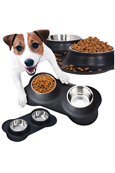 Other PetJet Non-Slip Double Metal Rubber Dog and Cat Feeder
