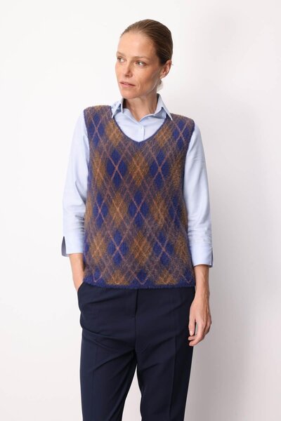 Desen Triko Women's Diamond Pattern Sweater 13