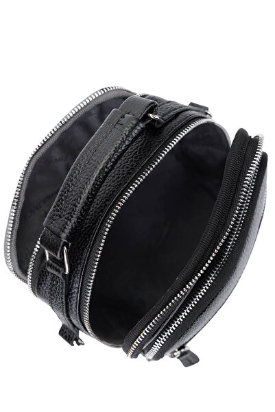 Tamer Tanca Men's Genuine Leather Black Float Handbag