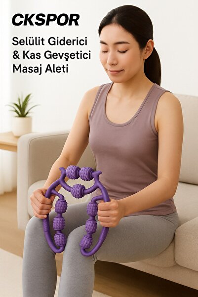CKSpor 9 Tekerlekli Masaj Aleti , Kas Rahatlatıcı ve Kan Dolaşımı Destekleyici Roller