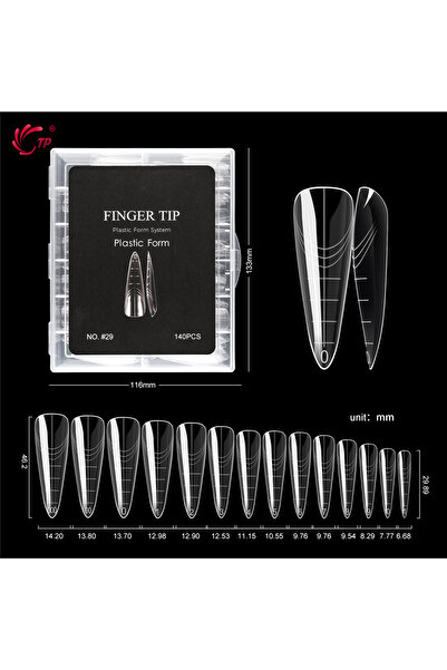 Choice A-140pcs TP New 120pcs square loze double form nails template full cov...