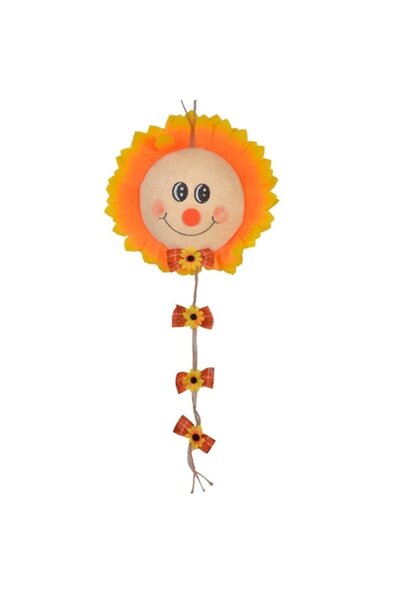 SHOPIENS Suspendable Decoration Shaped Like Sun with Ribbons and Flowers, 75 cm