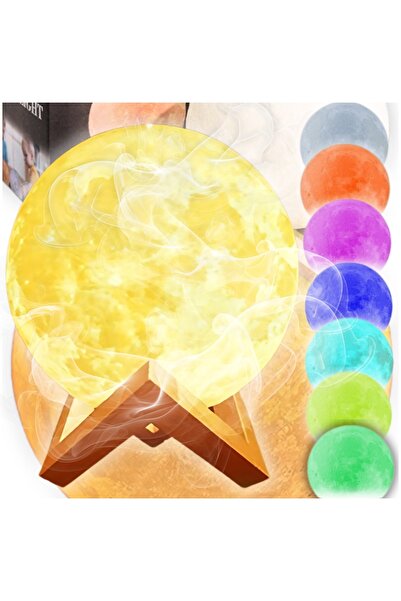 Other Umidificator cu abur, lampă cu lună, difuzor ionizator, 8 culori, USB